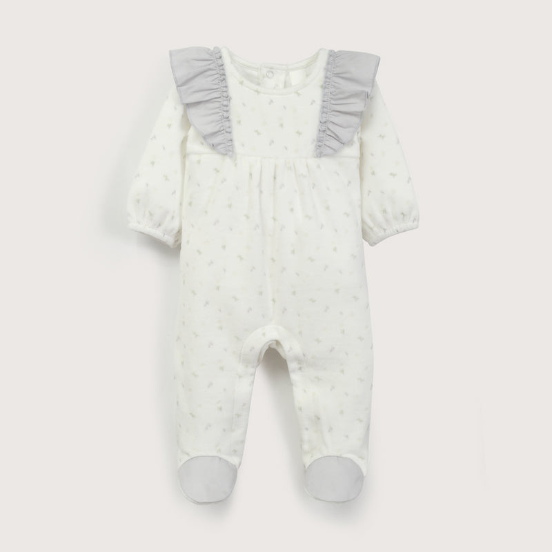 Osito Blanco Estampado De Bebé Niña