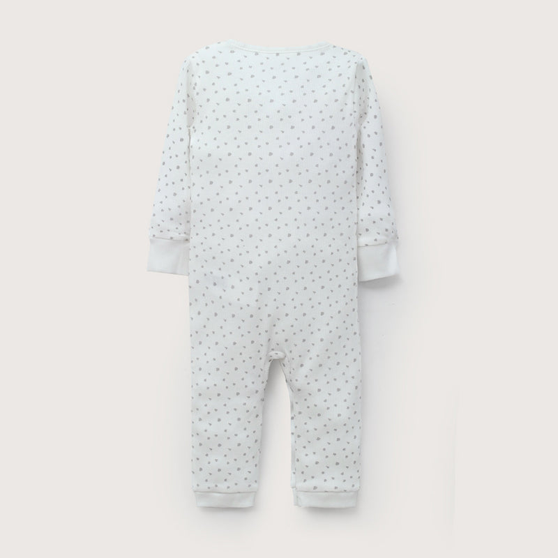 Osito de rib blanco de bebé unisex