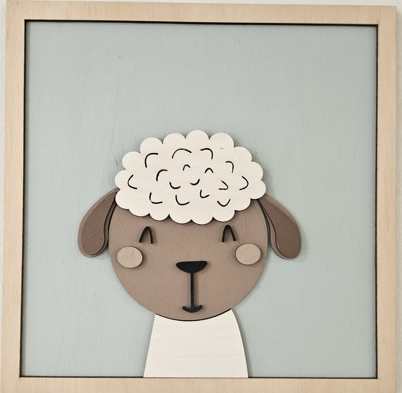 Set 6 Cuadros de Madera Pintados a Mano