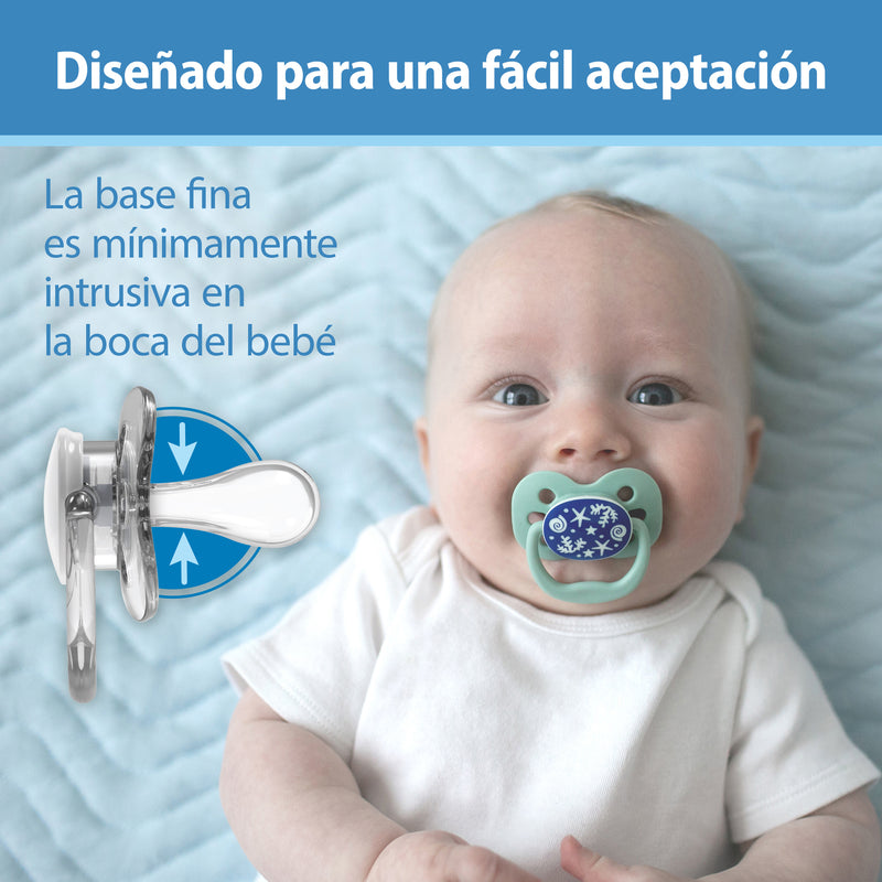 Pack 2 Chupetes Dr. Brown's Advantage de Noche (0-6M) – Océano azul