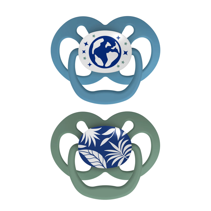 Chupete Advantage de Noche, Naturaleza Azul 6-18, 2UN Dr. Brown's