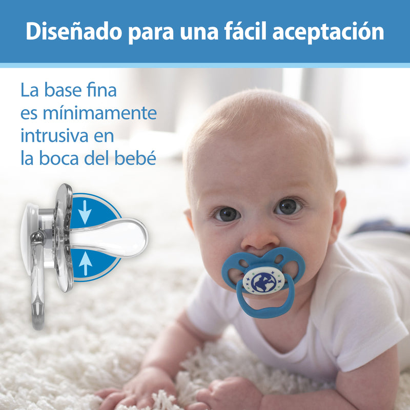 Chupete Advantage de Noche, Naturaleza Azul 6-18, 2UN Dr. Brown's