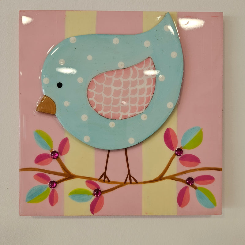 Cuadro Pajarito Rosado