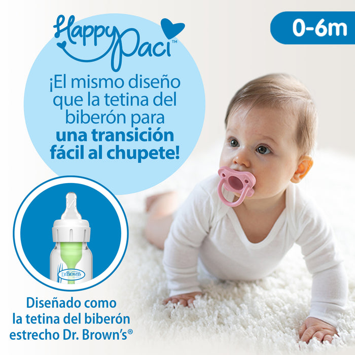 Chupete una sola pieza 0-6M Azul Dr. Brown's