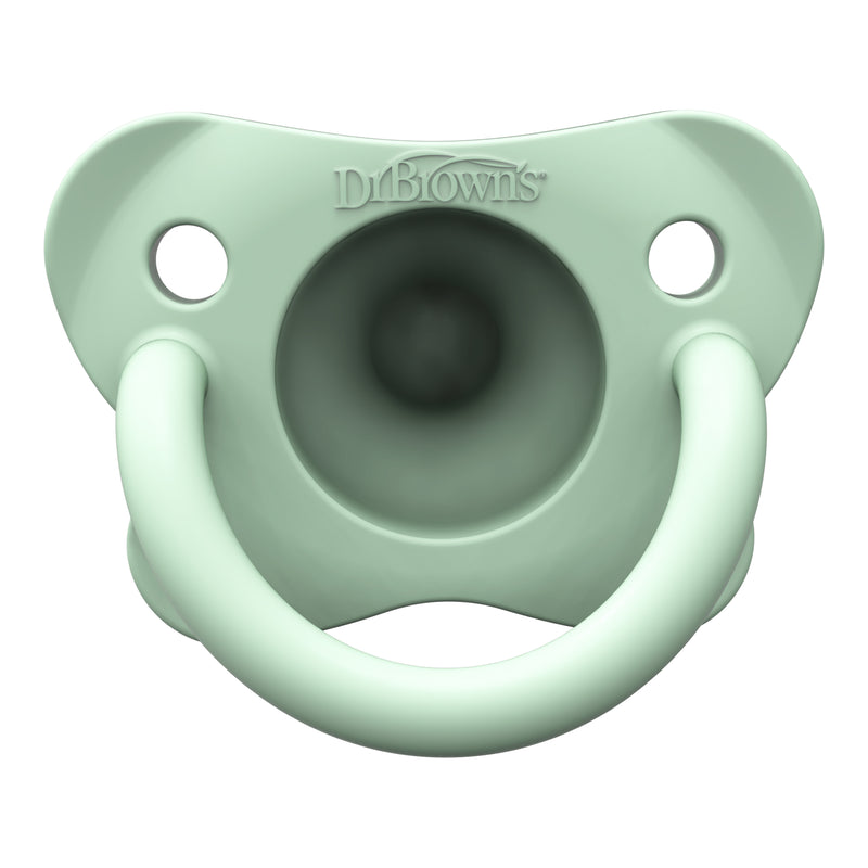 Chupete una sola pieza 0-6M 2UN, Azul y Verde Dr. Brown's