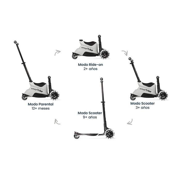 Xtend Scooter Ride-on 3 en 1 Cool Grey