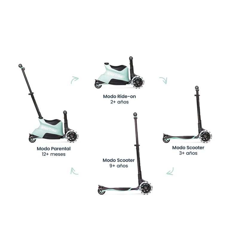 Xtend Scooter Ride-on 3 en 1 Soft Green