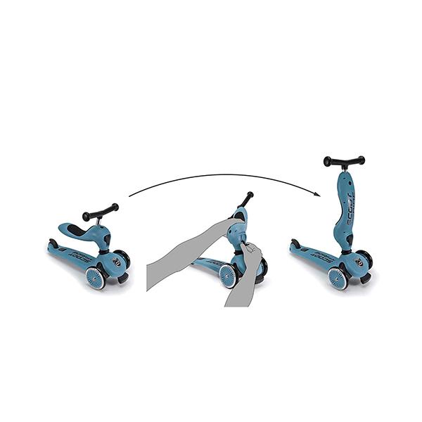 Scooter 2 en 1 Highwaykick 1 Acero - Scoot and Ride