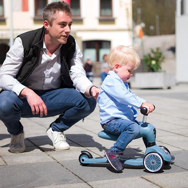 Scooter 2 en 1 Highwaykick 1 Acero - Scoot and Ride