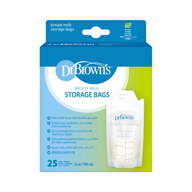 Bolsas Almacenamiento para Leche Materna 180ml 25UN) Dr. Brown's
