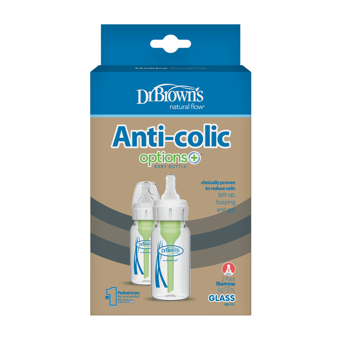 Pack 2 Mamaderas Anticólico Estándar Vidrio 120ml Dr. Brown's