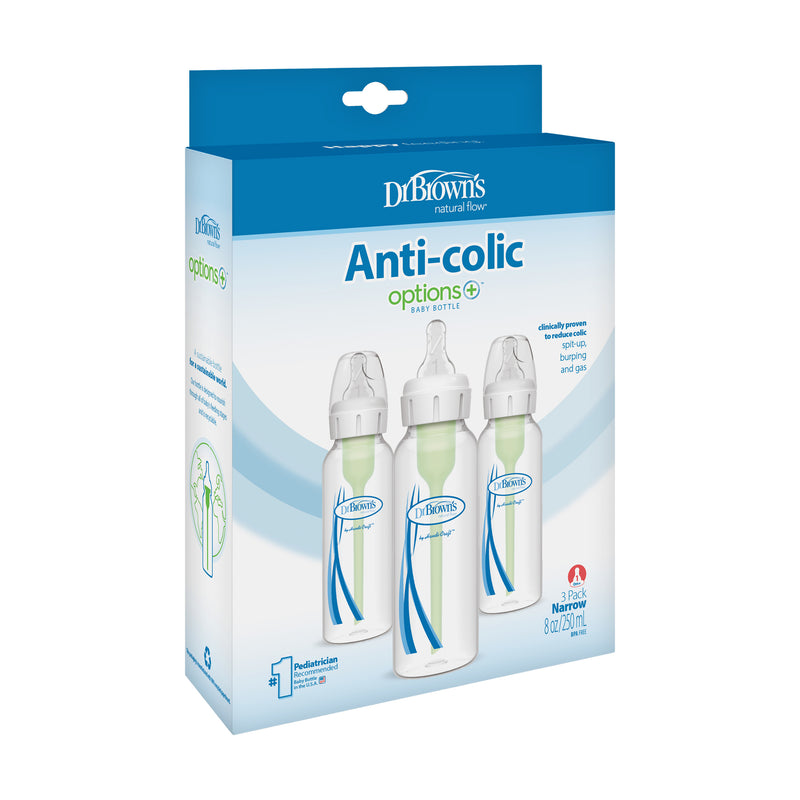 Pack 3 Mamaderas Anticólico Estándar 250ml Dr. Brown's
