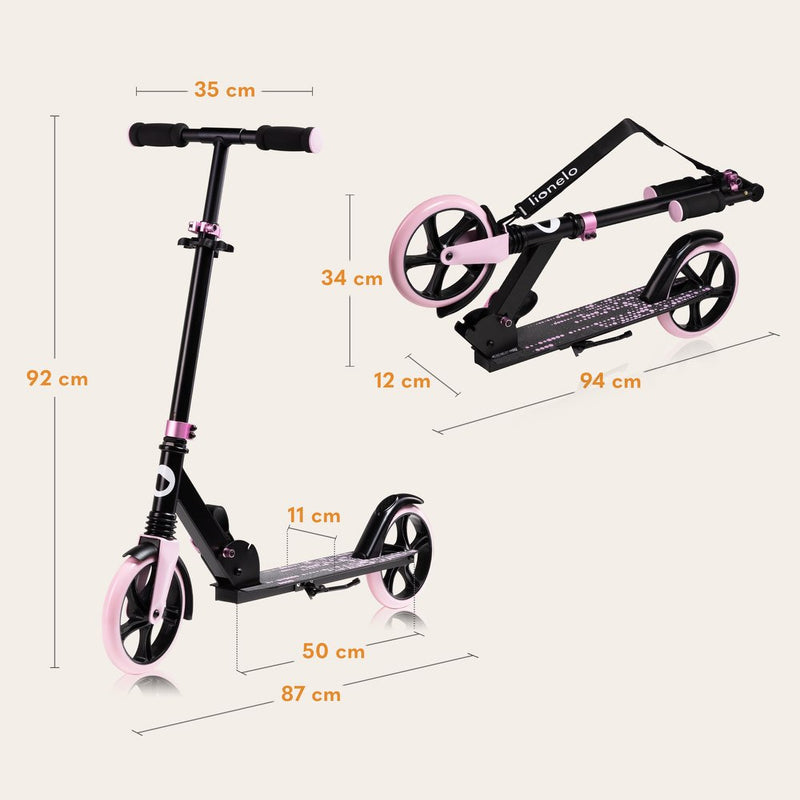 Scooter Luca de Aluminio Plegable con Ruedas PU y Manillar Ajustable
