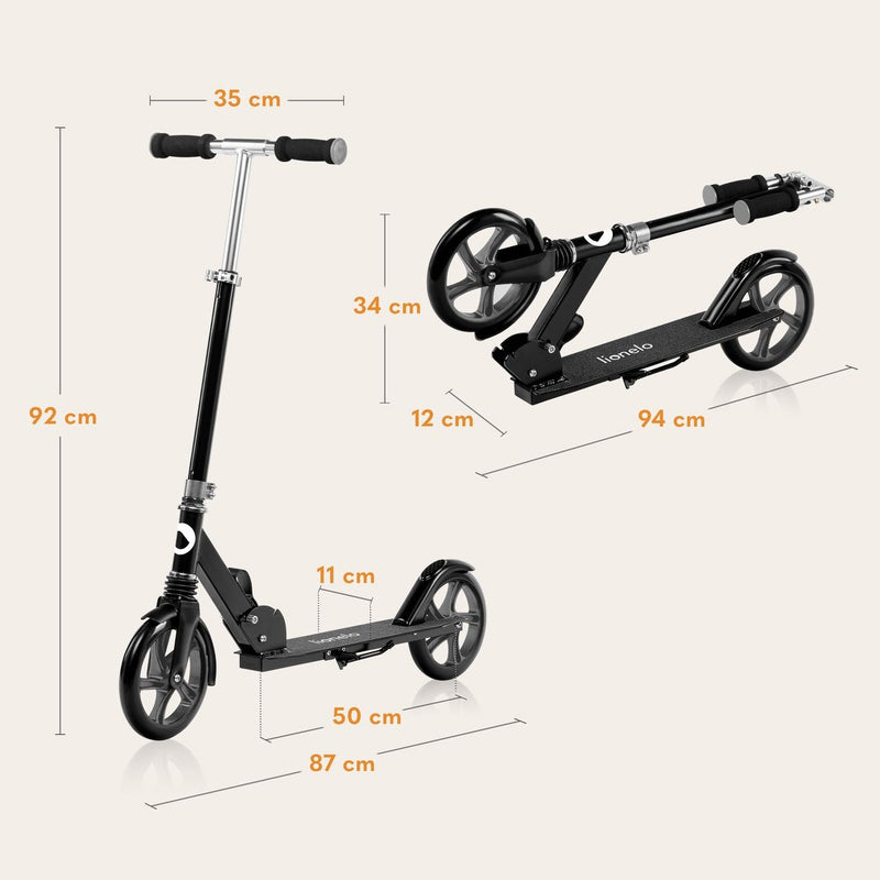 Scooter Luca de Aluminio Plegable con Ruedas PU y Manillar Ajustable