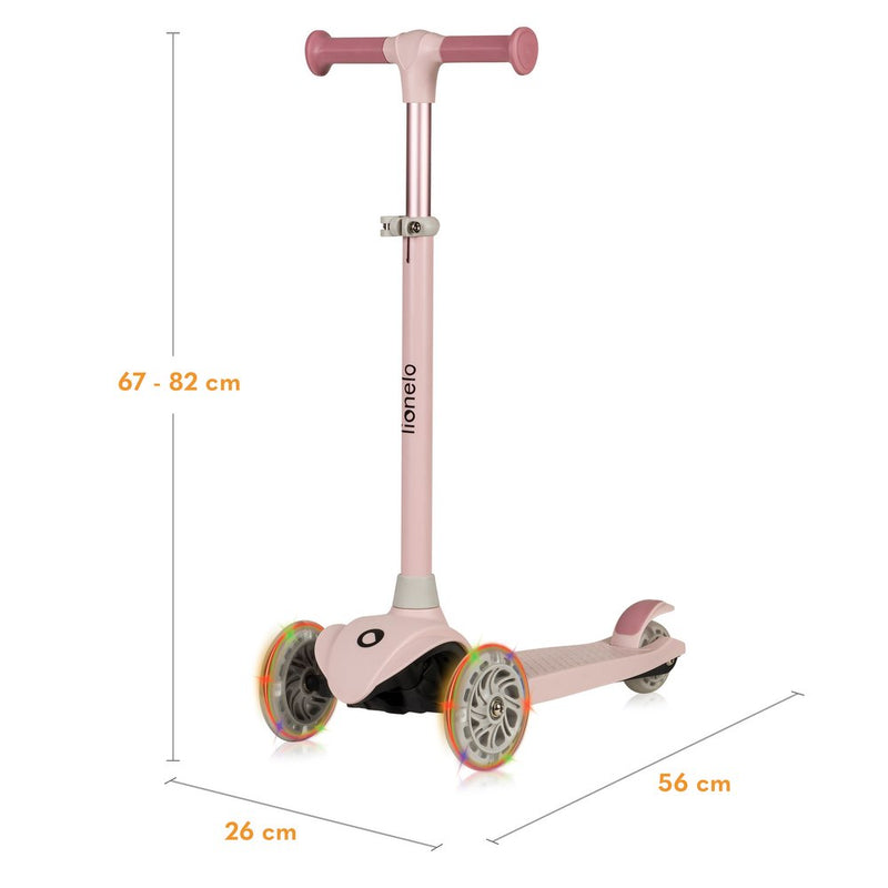 Scooter Infantil 3 Ruedas Lionelo Jessy con Luces LED y Manillar Ajustable