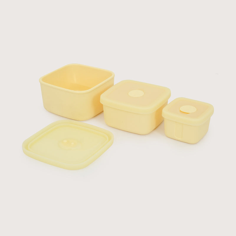 Set 3 Contenedores Cuadrados Con Válvula