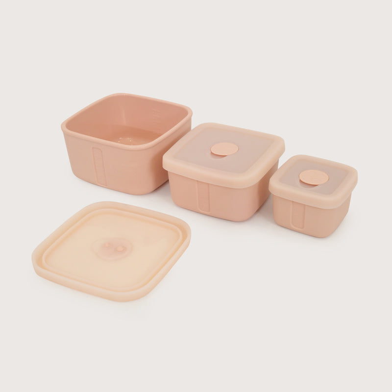 Set 3 Contenedores Cuadrados Con Válvula