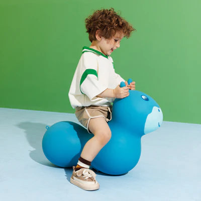 Micro Saltarín Inflable Azul