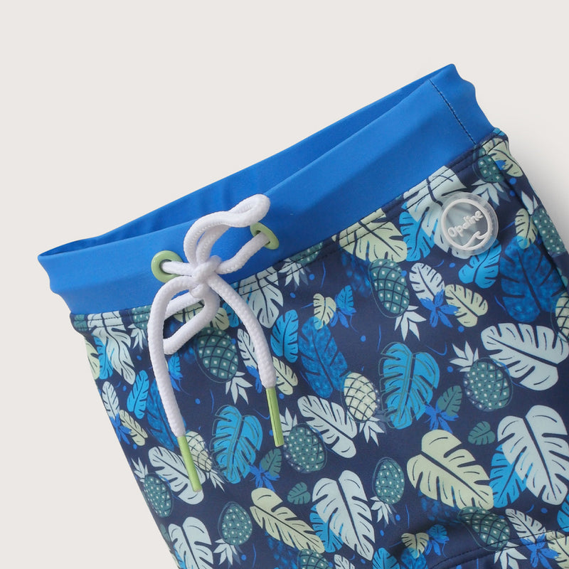 Short traje de baño azul de niño