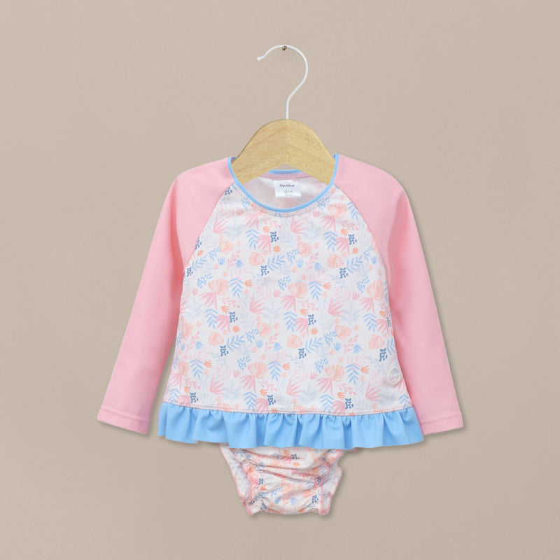 Traje de baño 2 piezas rosado de niña