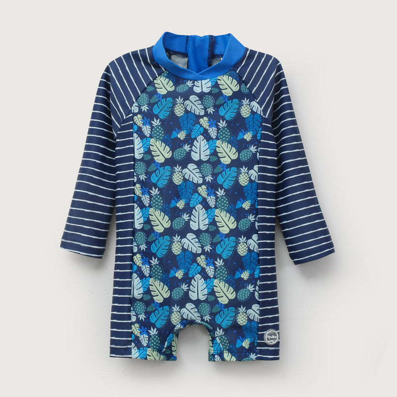 Traje de baño entero azul de niño