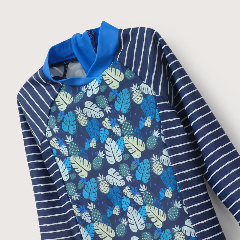 Traje de baño entero azul de niño