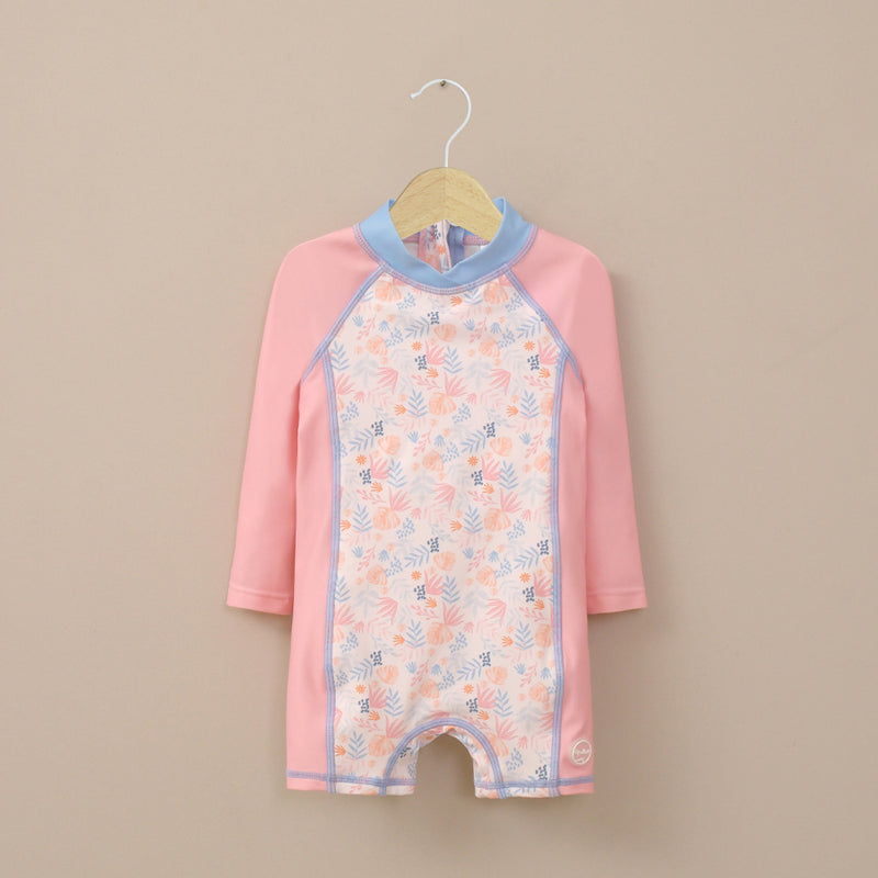 Traje de baño enterito rosado de niña