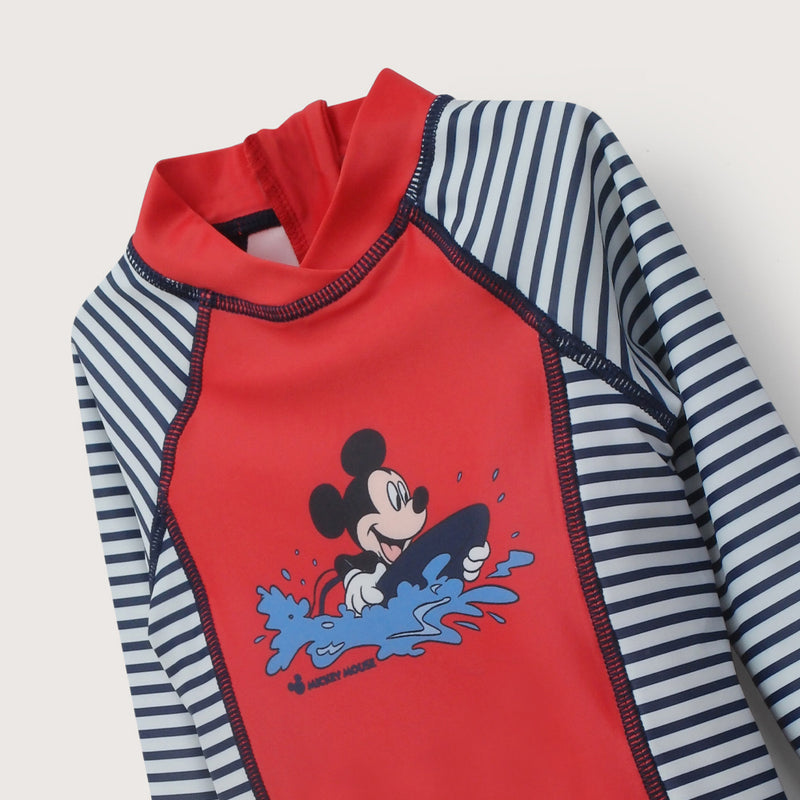 Traje de baño rojo disney de niño