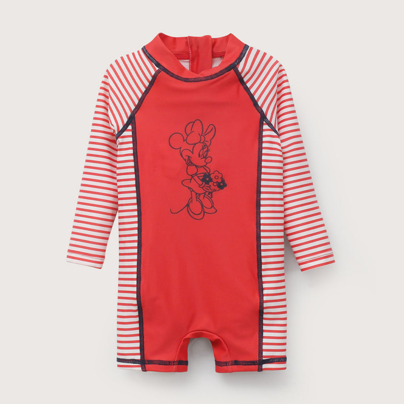 Traje de baño rojo disney de niña