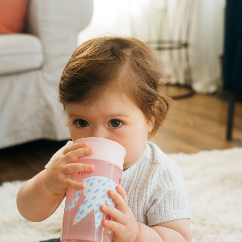 Vaso 360° sin asas 300ml 9M+ Rosado Dr. Brown's