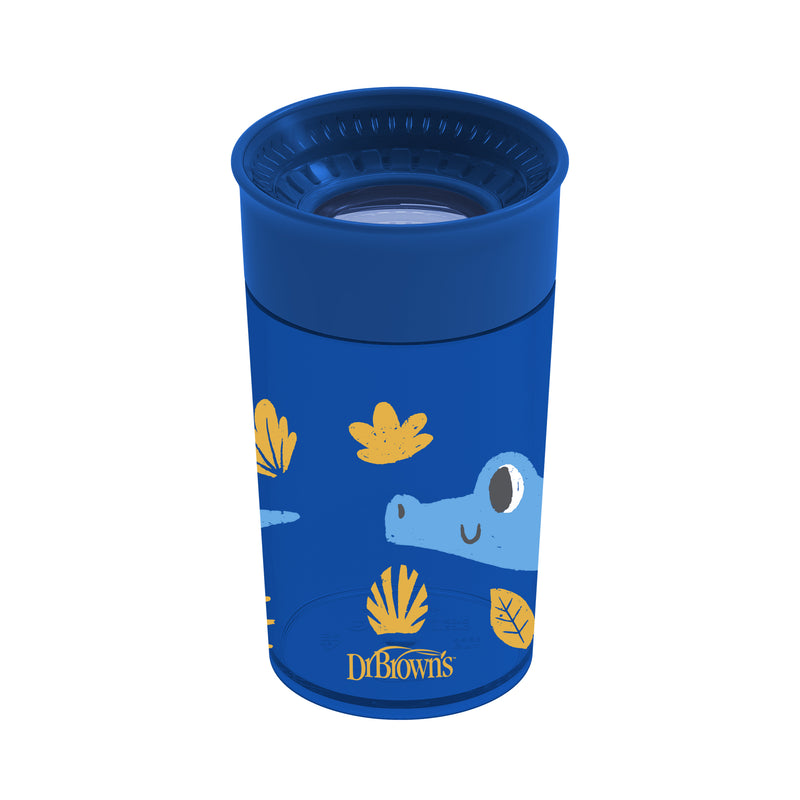 Vaso 360° sin asas 300ml 9M+ Azul Dr. Brown's
