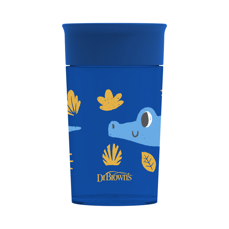 Vaso 360° sin asas 300ml 9M+ Azul Dr. Brown's
