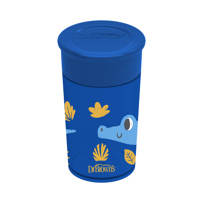 Vaso 360° sin asas 300ml 9M+ Azul Dr. Brown's