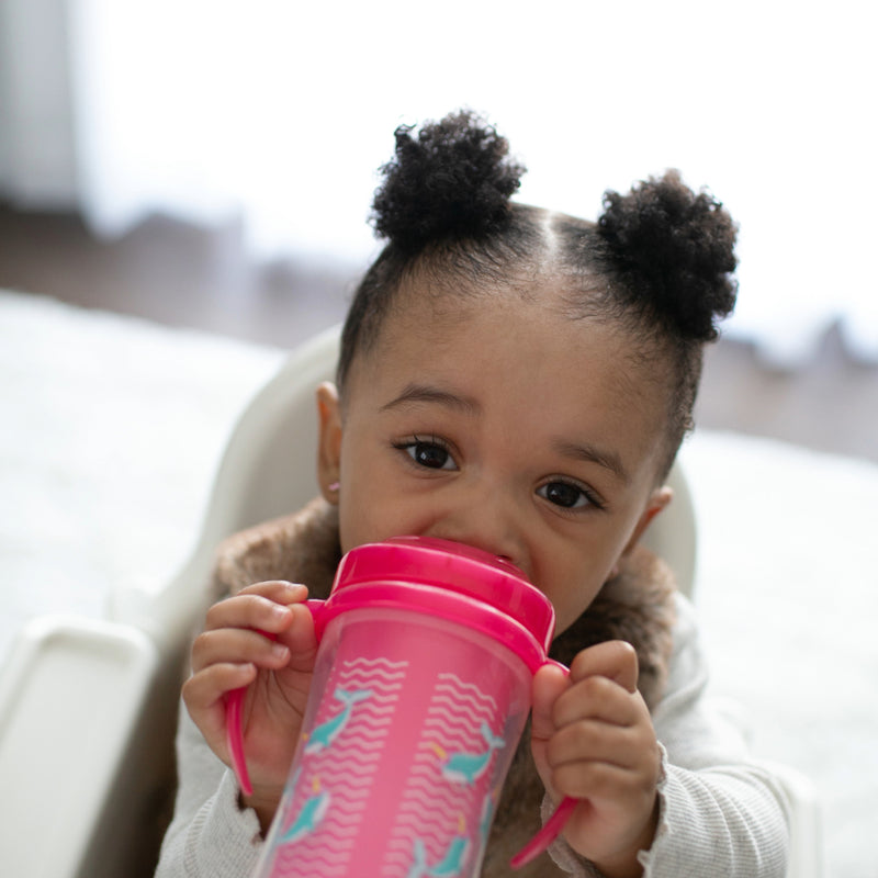 Vaso Térmico con pajita 300ml 12M+ Rosado Dr. Brown's