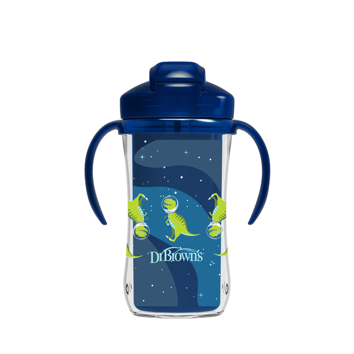 Vaso Térmico con pajita 300ml 12M+ Azul Dr. Brown's