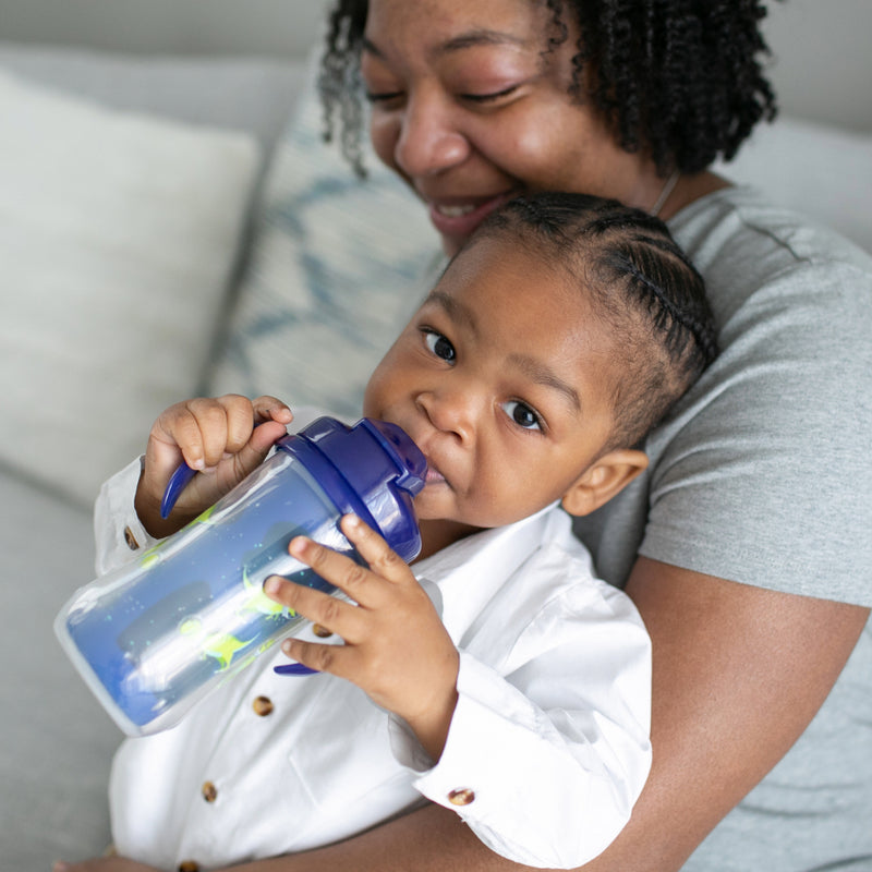 Vaso Térmico con pajita 300ml 12M+ Azul Dr. Brown's