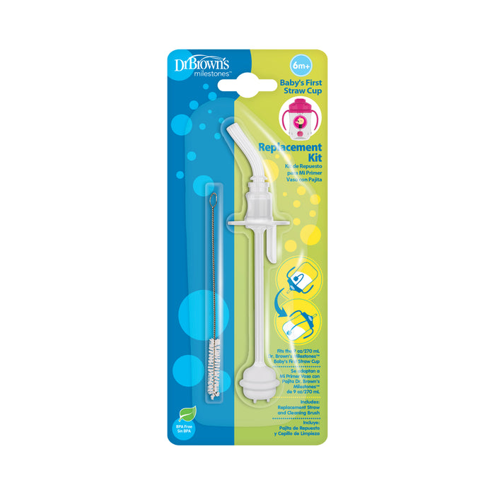 Kit de Reemplazo para 1er Vaso con asas y pajita 270ml 6M+ Dr. Brown's