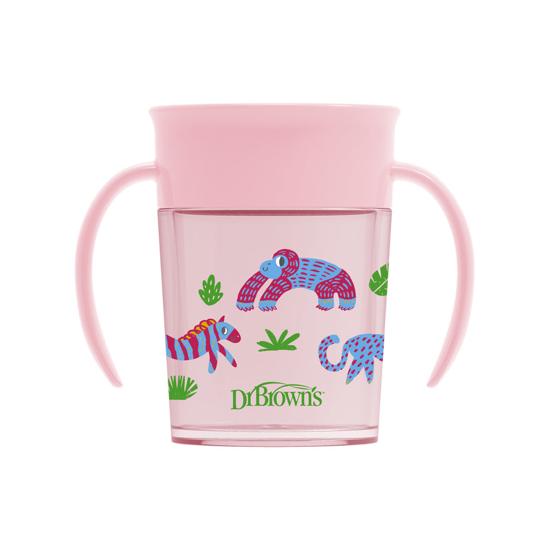 Vaso 360° con asas 200ml 6M+ Rosado Dr. Brown's