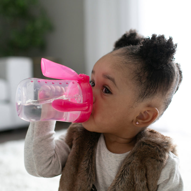 Vaso con asas y boquilla blanda 270ml 9M+ Rosada Dr. Brown's