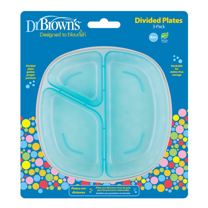 Pack 3 Platos divididos 4M+ Dr. Brown's