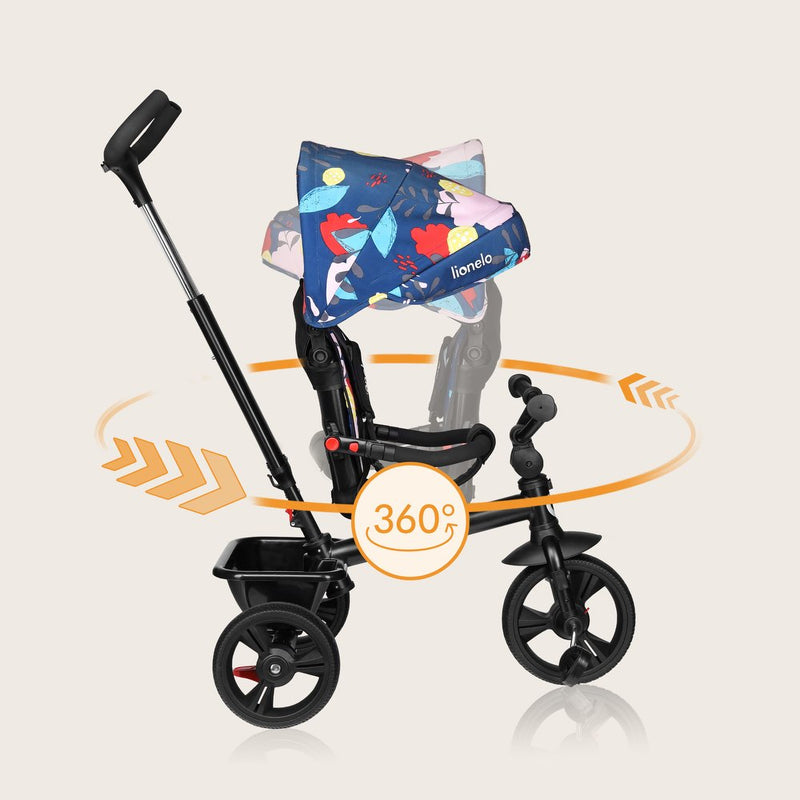 Triciclo Evolutivo Lionelo Haari con Asiento Giratorio 360° y Ruedas PU
