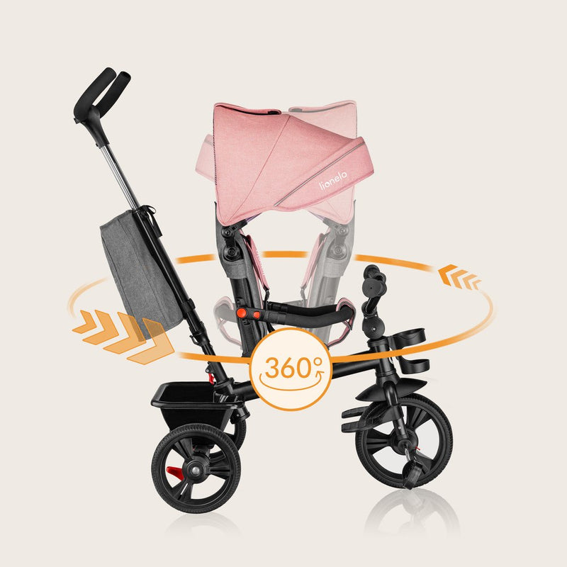 Triciclo Evolutivo Lionelo Haari con Asiento Giratorio 360° y Ruedas PU