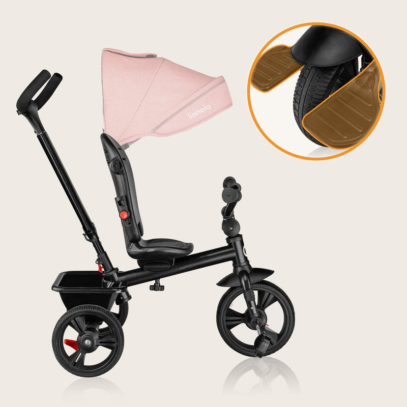 Triciclo Evolutivo Lionelo Haari con Asiento Giratorio 360° y Ruedas PU