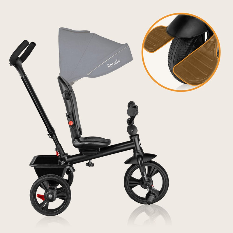 Triciclo Evolutivo Lionelo Haari con Asiento Giratorio 360° y Ruedas PU