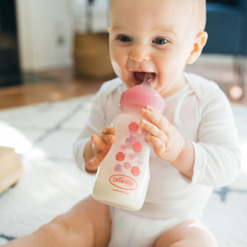 SET REGALO BOCA ANCHA ANTICÓLICO Rosado Dr. Brown's