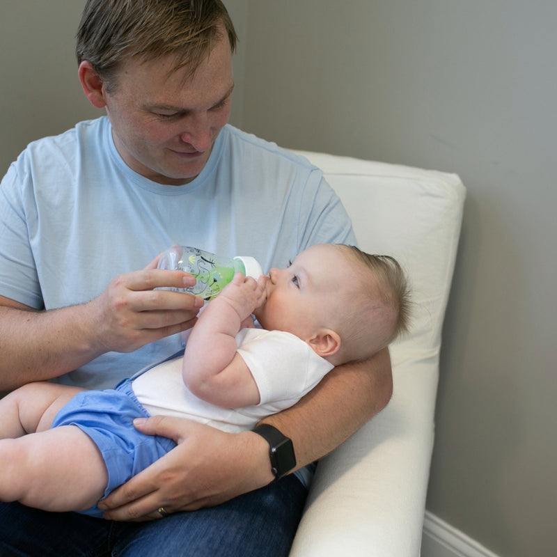 Mamadera Anticólico Boca Ancha 150ml, Elefante & Jirafa en la Jungla Dr. Brown's