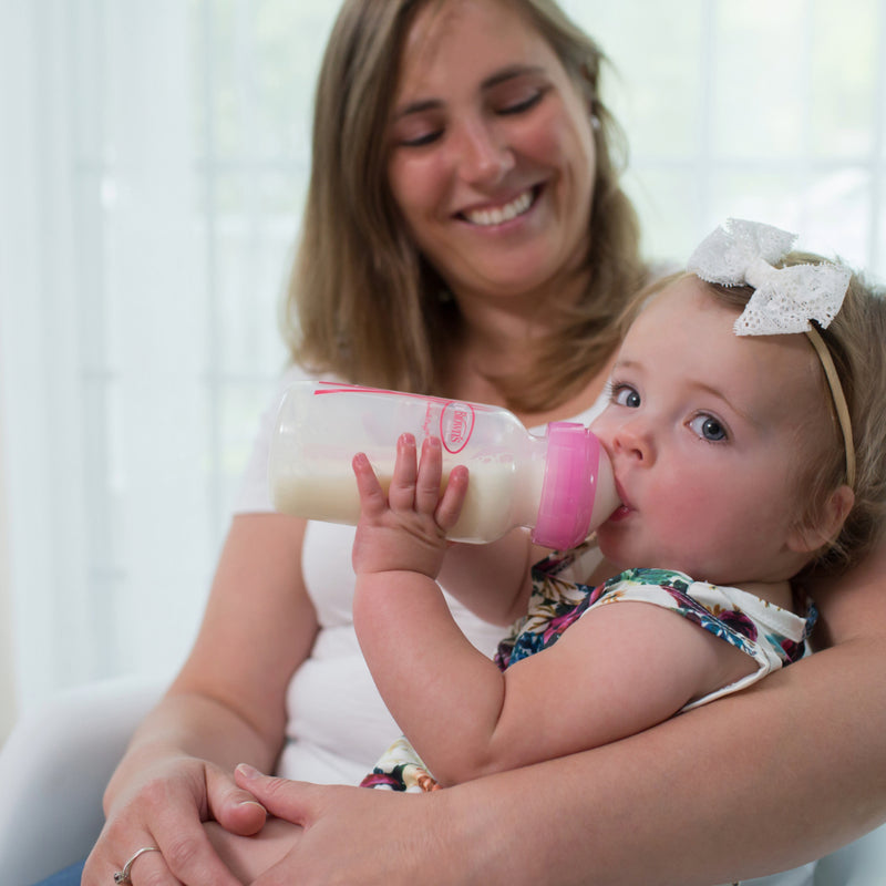 Pack 2 Mamaderas Anticólico Boca Ancha 270ml Rosado Dr. Brown's