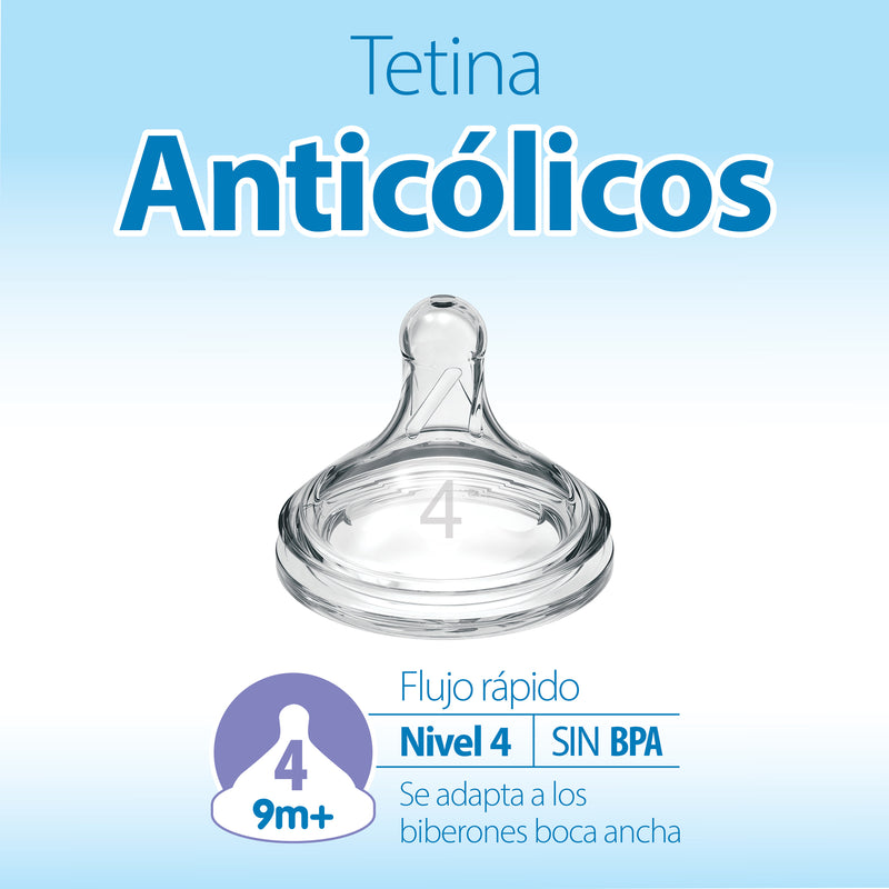 Tetina Anticólico Boca Ancha 2UN 9M+ Dr. Brown's