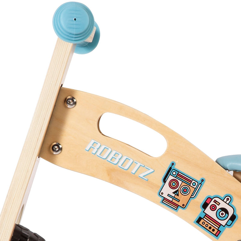 Balance Bike Bicicleta de Equilibrio Aprendizaje Madera Robot Celeste