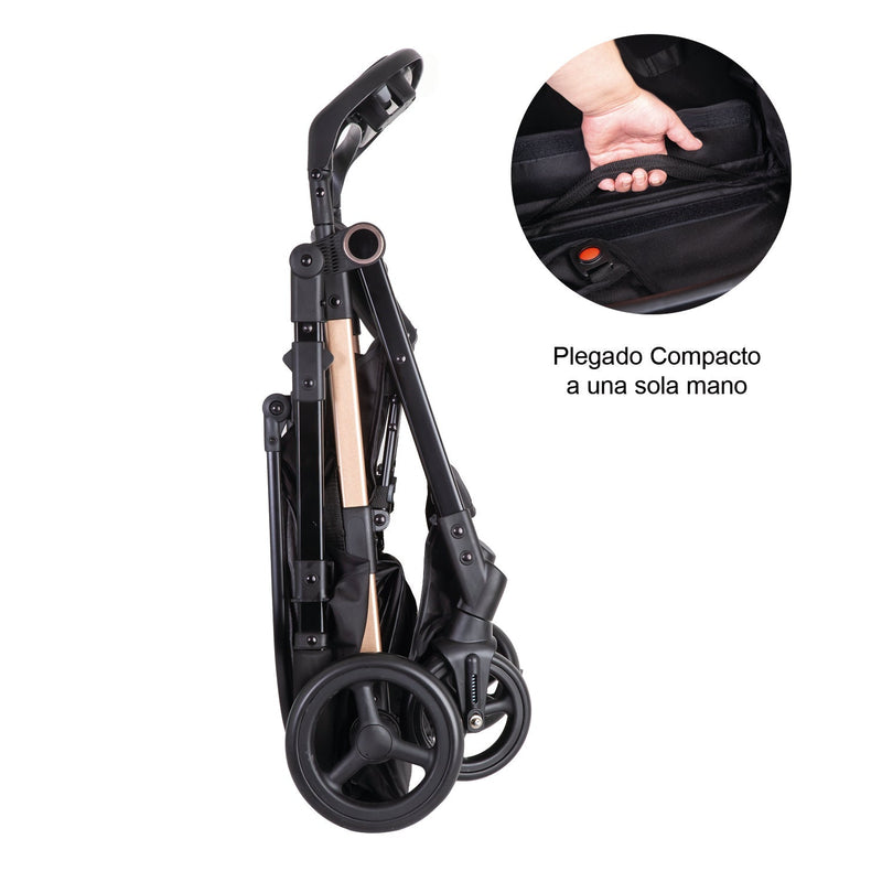 Coche de Paseo City Reversible con Bandeja Negro